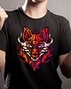 t-shirty męskie Koszulka  czarna z nadrukiem Fox