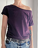 t-shirt damskie Bakłażanowy Oversize