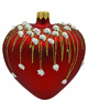 ozdoby choinkowe Bombka choinkowa: Serce matowe z brokatem: czerwone