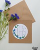 kartki scrapbooking Kartka I Komunia Święta, wzory kociewskie, 15x15 cm.