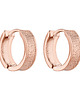 kolczyki pozłacane Kolczyki grube kółka z fakturą z różowego złota