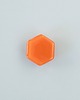 gałki do mebli Pomarańczowa gałka do mebli sześciokątna, szklana Hexagon