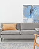 sofy i szezlongi Sofa HELSINKI szary welur, skandynawski design