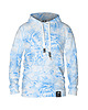 bluzy męskie Męska Bluza z kapturem DR.CROW Peonies Blue