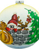 bombki Bombka okrągła: Mikołaj z reniferkiem