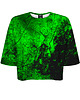 t-shirt damskie DR.CROW T-shirt Krótki CROP Green Wall