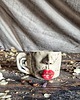 kubki Espresso twarz rzeźbiona, podwójne espresso, twarz, nos, usta kubek