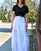 spódnice maxi Spódnica maxi biała Sara XS  S