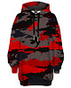 bluza z kapturem damska Bluza Oversize Tunika DR.CROW Moro Black Red
