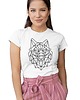 t-shirt damskie koszulka wilk geometryczny