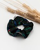 gumki do włosów Jedwabna scrunchie Ciemna we wzory