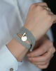 bransoletki skórzane nimphs light grey ring