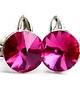 kolczyki swarovski Kolczyki - kryształy Swarovski - kotki Fuchsia (większe)