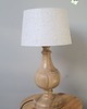 lampy stołowe Lampa stołowa drewniana z abażurem 