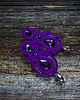 kolczyki soutache Fioletowe - kolczyki sutasz