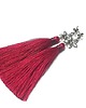 kolczyki wire wrapping Boho - flower /szkarłat/  - kolczyki