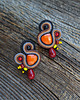 kolczyki soutache Autumn Garden - etniczne kolczyki soutache