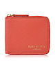 portfele damskie Portfel damski skórzany mały pomarańczowy poziomy z RFID KV-04-OR