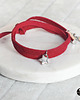 bransoletki skórzane Mini red star