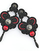 kolczyki soutache Czarne długie kolczyki soutache