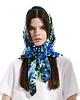 szale damskie SILK SCARF /  blue & green 90x90