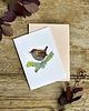 kartki okolicznościowe - wydruki Strzyżyk- Kartka- Grafika- Ilustracja- Ptaki