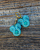 kolczyki soutache Malutkie  turkusowe kolczyki sutasz