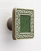 gałki do mebli Ceramiczna gałka do mebli zielono-brązowa, wz.17
