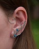 nausznice Nausznice zausznice oryginalne kolczyki kwarc niebieski wire wrapping