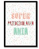 plakaty Dla przedszkolanki prezent, plakat A4 z ramką
