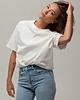 t-shirt damskie Koszulka T-Shirt z bawełny, CREAMY-WHITE