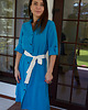 sukienki midi damskie Sukienka Alla Blue Cupro