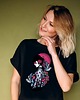 t-shirt damskie Koszulka oversize z nadrukiem Gejsza