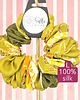 gumki do włosów L średnia gumka do włosów jedwab naturalny scrunchie zielona żółta