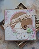 kartki scrapbooking Kartka na baby shower dziewczynki (w pudełku)