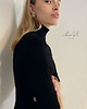 kolczyki - inne KWADRAT kolczyki minimalistyczne bezowe skóra naturalna w czarne cetki