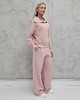komplety damskie Kissa wygodny komplet z rozpinaną bluzą  Powder Pink