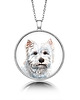 wisiory Medalion okrągły WEST HIGHLAND WHITE TERRIER