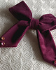spinki i klamry do włosów Kokarda do włosów Marietta welurowa welwet burgund bordo zdobiona