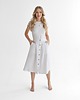 spódnice midi Lniana Spódnica LILY PURE WHITE