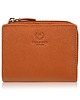 portfele damskie Portfel damski skórzany mały pomarańczowy w orientacji poziomej z RFID