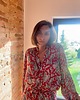 szlafroki damskie Szlafrok narzutka kimono krótkie czerwone