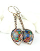 kolczyki wire wrapping Kolczyki z kolorowymi agatami