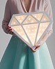 dekoracje - na ścianę DIAMENT  drewnina lampa led