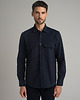 koszule męskie Koszula flanelowa flussia 00612 długi rękaw granatowy relaxed fit