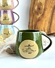 kubki Kubek ceramiczny beczułka 320 ml - Joga zielony