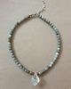 chokery Naszyjnik choker ROOTS labradoryt, prasiolit, jaspis czerwony