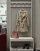 wieszaki Wieszak Evan z tapicerowanym siedziskiem i półką na buty