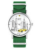 zegarki unisex Zegarek - New York - zielony, nylonowy