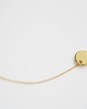 złote naszyjniki 16k Gold Plated Two Holes Round Tag Necklace